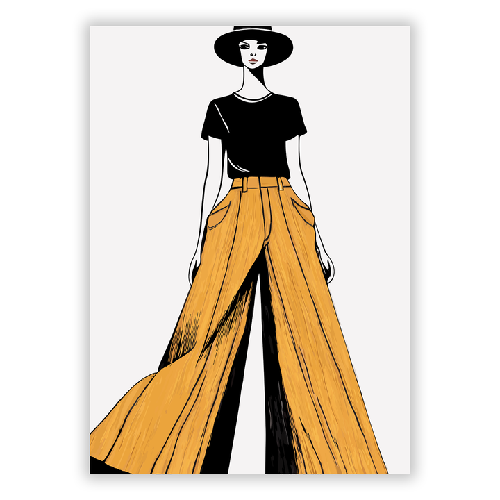 Zum Produkt Moderne stylische Frau in Schwarz Braun Poster