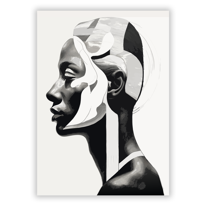 Zum Produkt Moderne Kunst: Ästhetisches Gesicht mit Formen