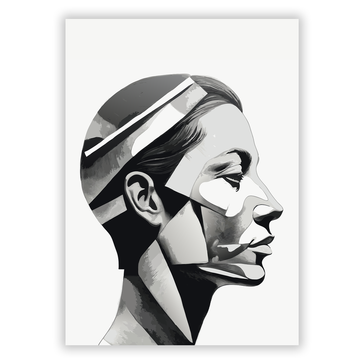 Zum Produkt Moderne Kunst: Ästhetisches Gesicht mit Formen