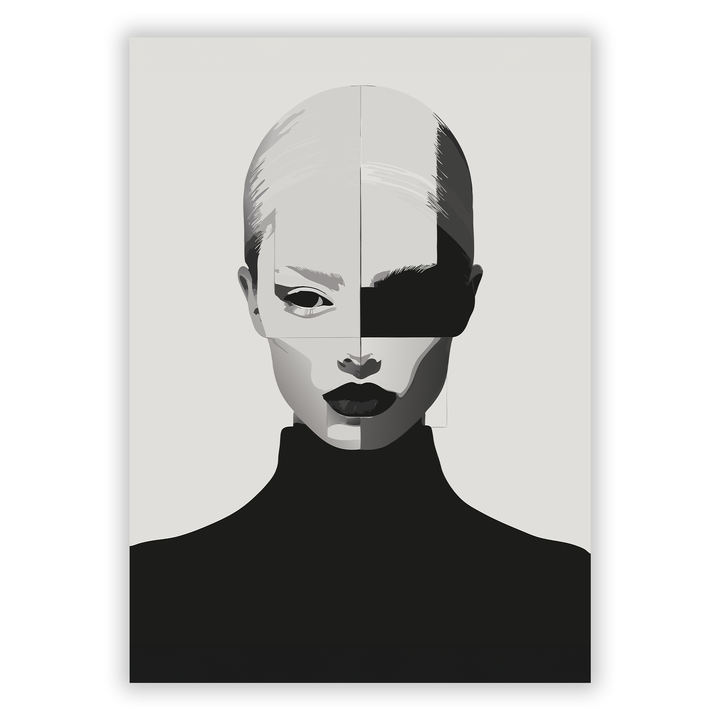 Zum Produkt Moderne Kunst: Ästhetisches Frauengesicht mit Formen