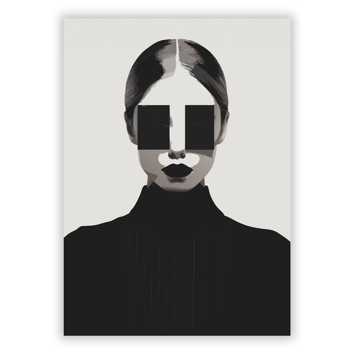 Zum Produkt Moderne Kunst: Ästhetisches Frauengesicht mit Formen