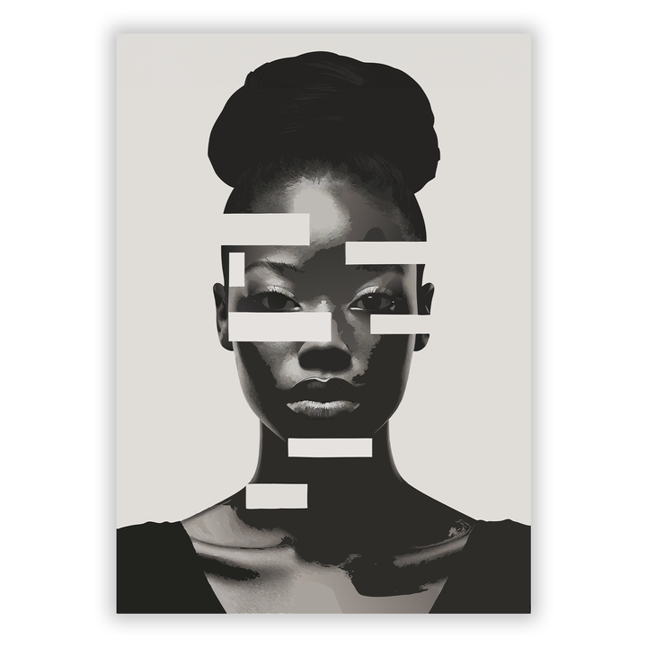 Zum Produkt Moderne Kunst: Ästhetisches Frauengesicht mit Formen