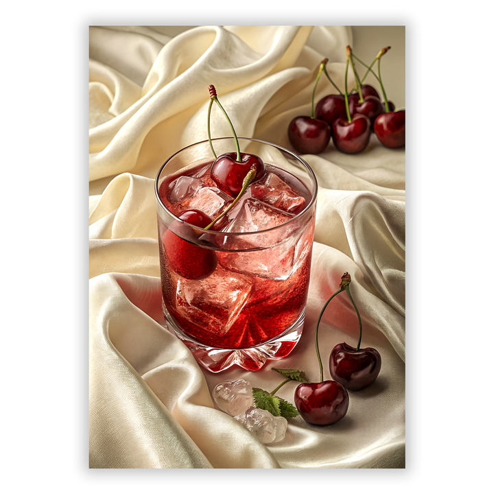 Zum Produkt Cocktail mit Kirschen Poster