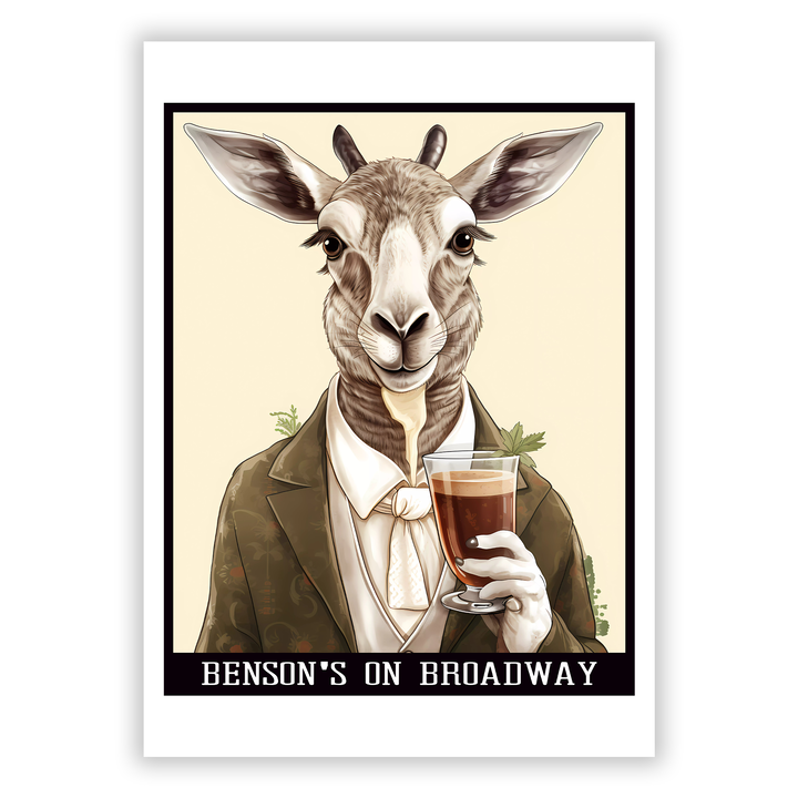 Zum Produkt Benson’s on Broadway Poster - Antiker Stil