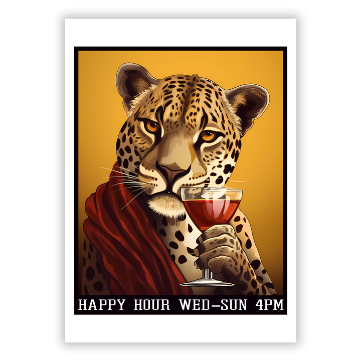 Zum Produkt Happy Hour Poster - Antiker Stil
