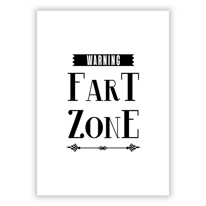 Zum Produkt Warning! Fart Zone Poster