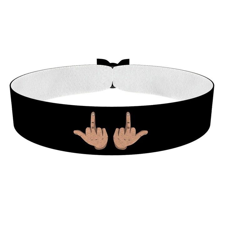 Zum Produkt Mittelfinger bunt Stoffarmband