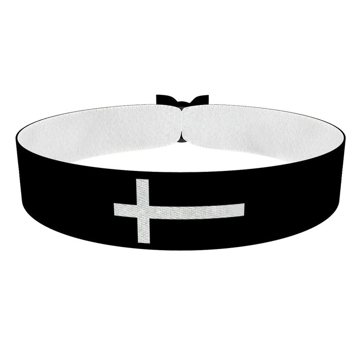 Zum Produkt White Cross Stoffarmband
