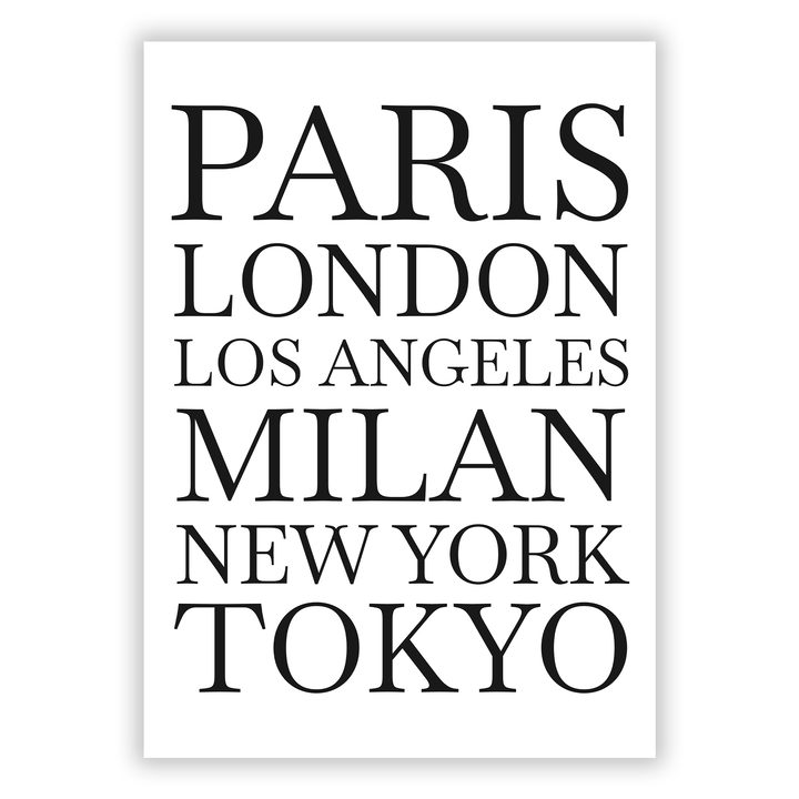 Zum Produkt Paris - London - Los Angeles - Milan - New York - Tokio - Fashion Poster