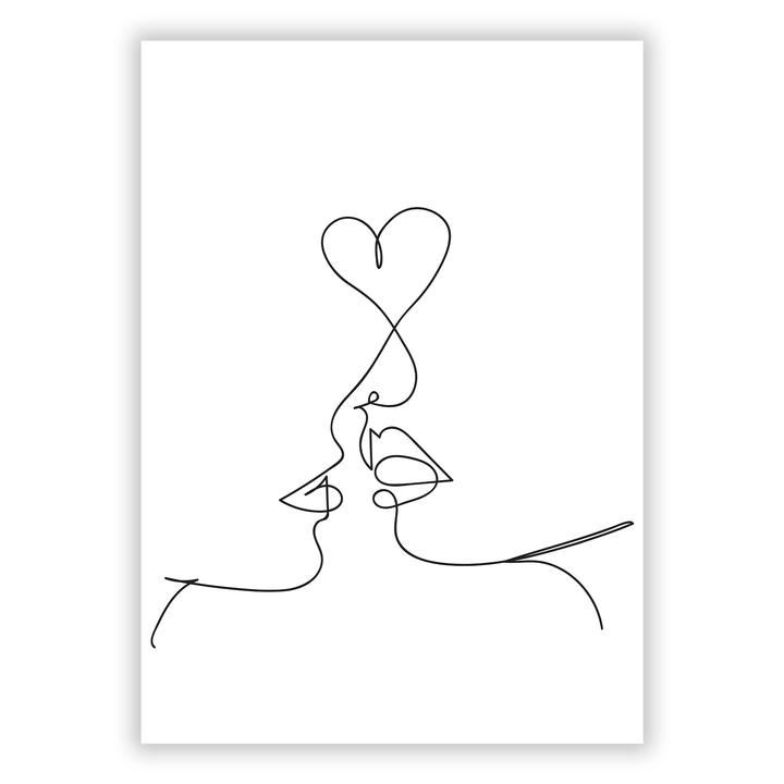 Zum Produkt Kissing Line Design Poster Minimal