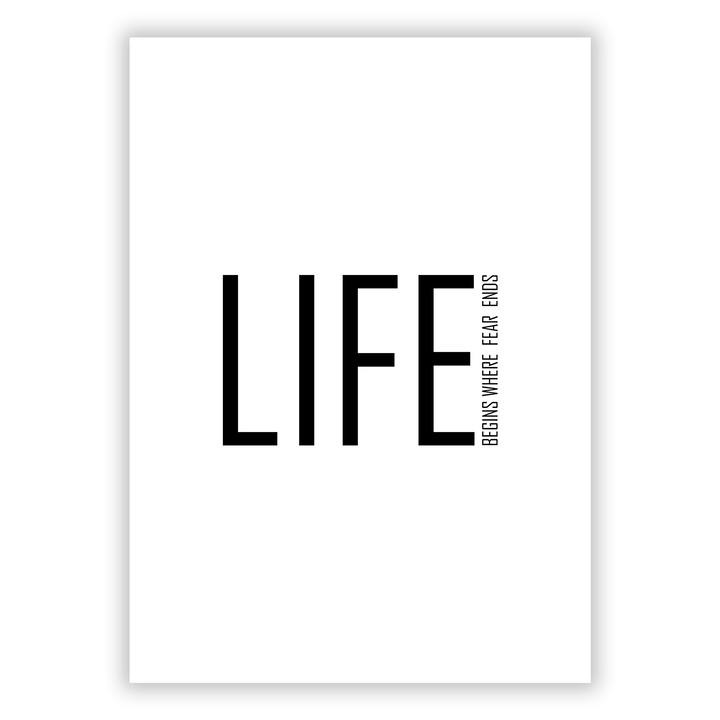 Zum Produkt Life begins where fear ends Poster