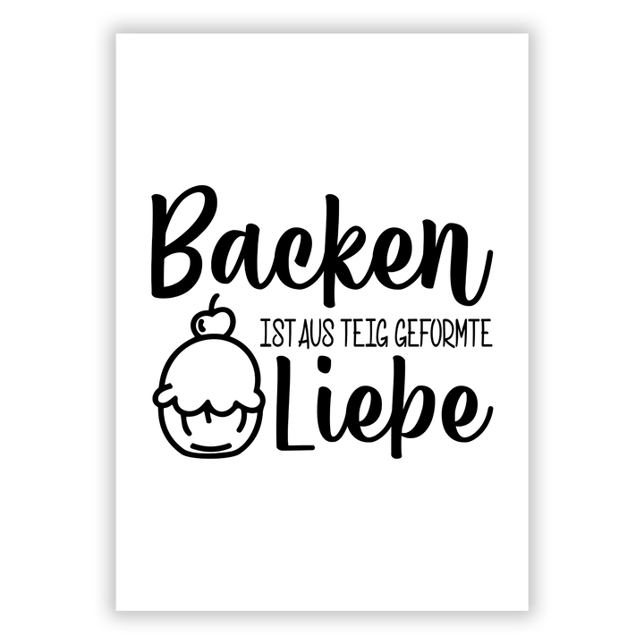 Zum Produkt Backen ist aus Teig geformte Liebe Poster