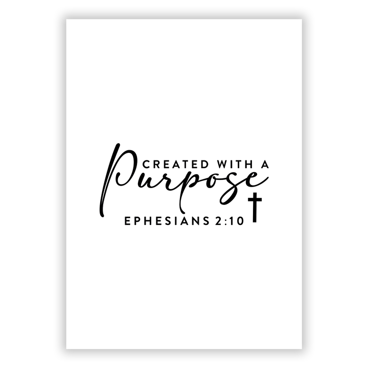 Zum Produkt Created with a Purpose Poster - Ephesians 2:10