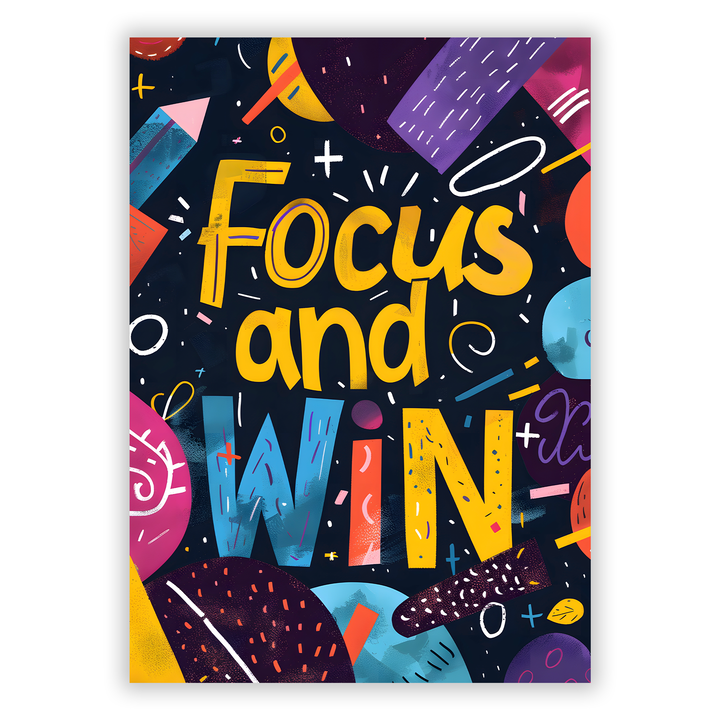 Zum Produkt Focus and Win Poster