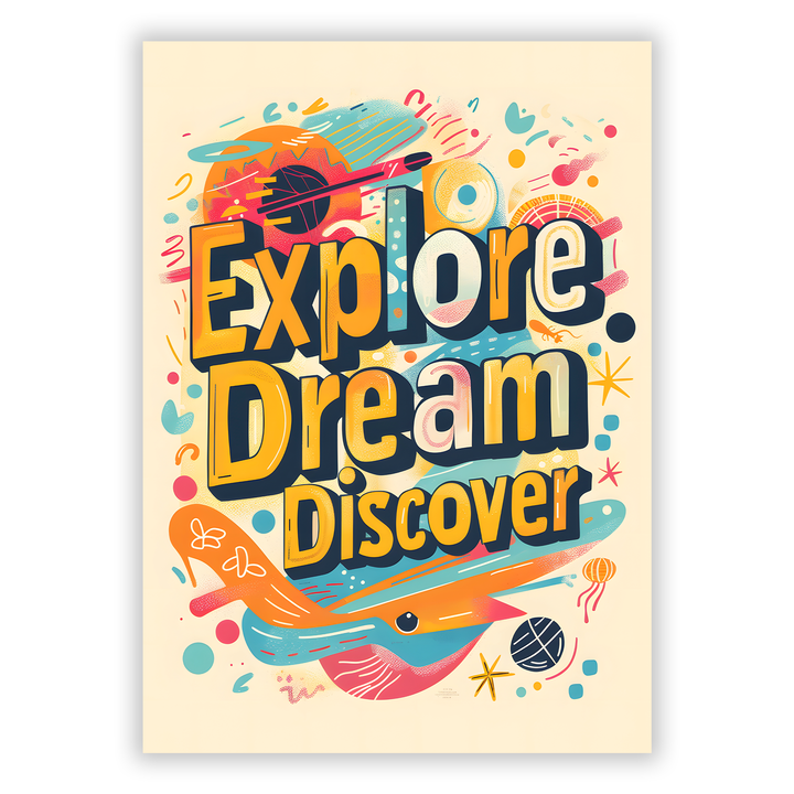 Zum Produkt Explore, Dream and Discover Poster