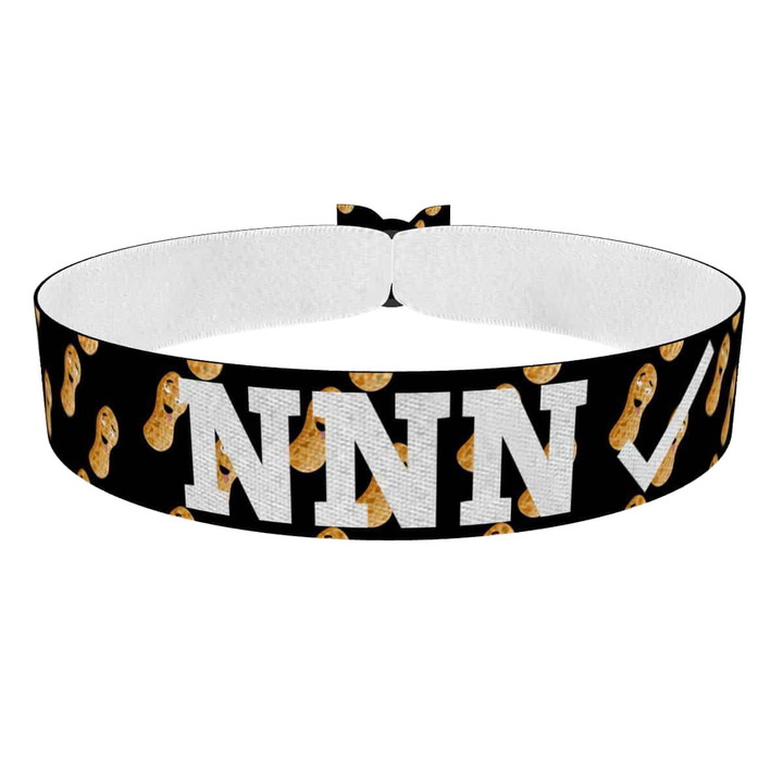 Zum Produkt No Nut November geschafft schwarz Stoffarmband
