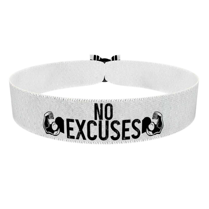 Zum Produkt No Excuses Stoffarmband