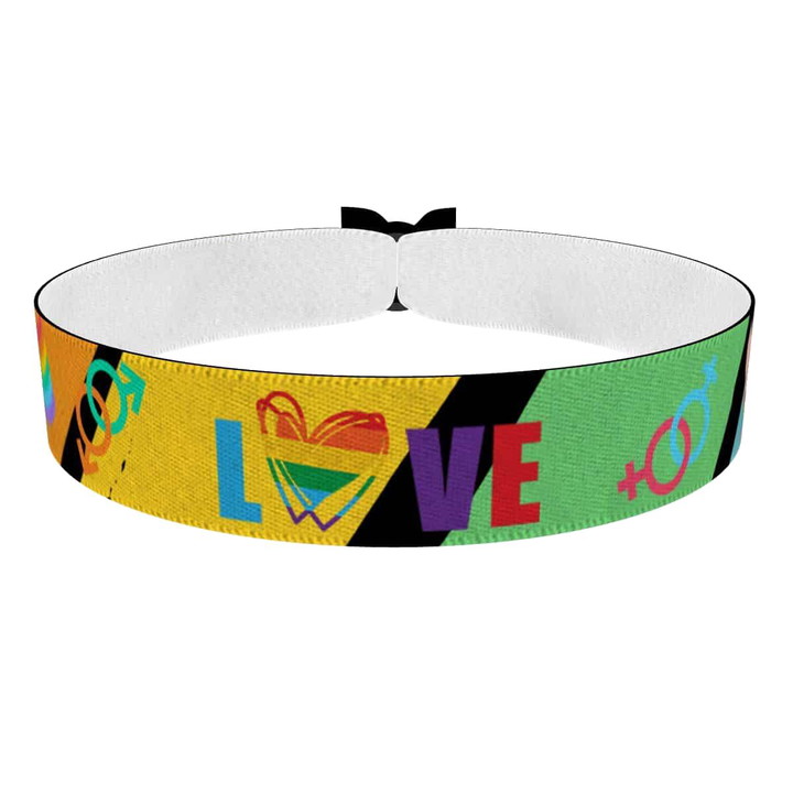 Zum Produkt LGBTQ Love schwarz Stoffarmband