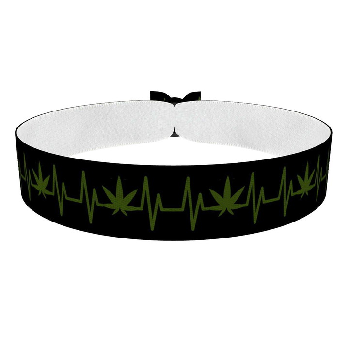 Zum Produkt Weed Heartbeat Stoffarmband