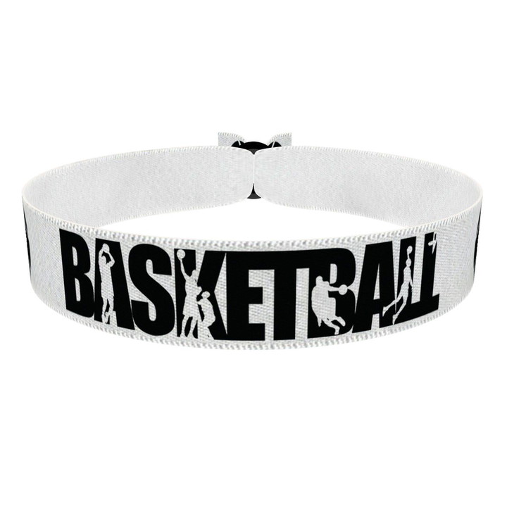Zum Produkt Basketball weiß Stoffarmband