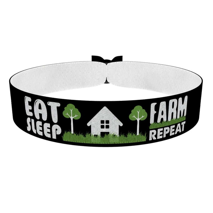 Zum Produkt Eat, Sleep, Farm, Repeat Stoffarmband