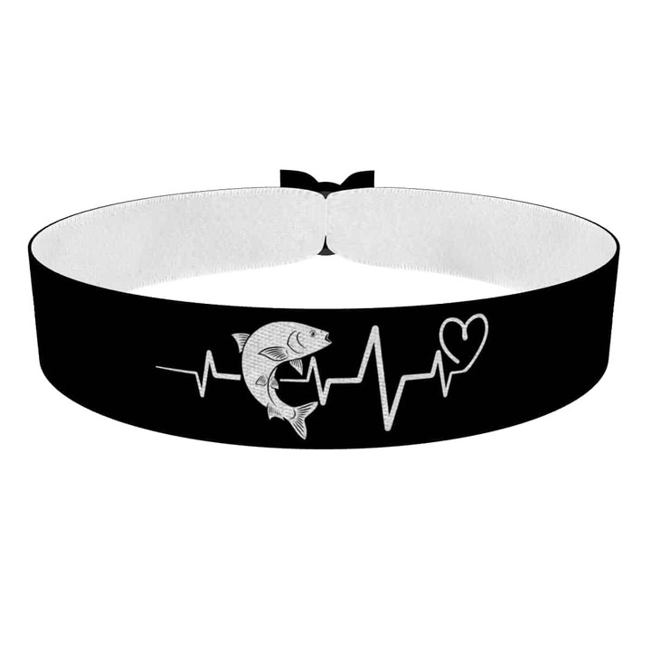 Zum Produkt Fish Heartbeat schwarz Stoffarmband