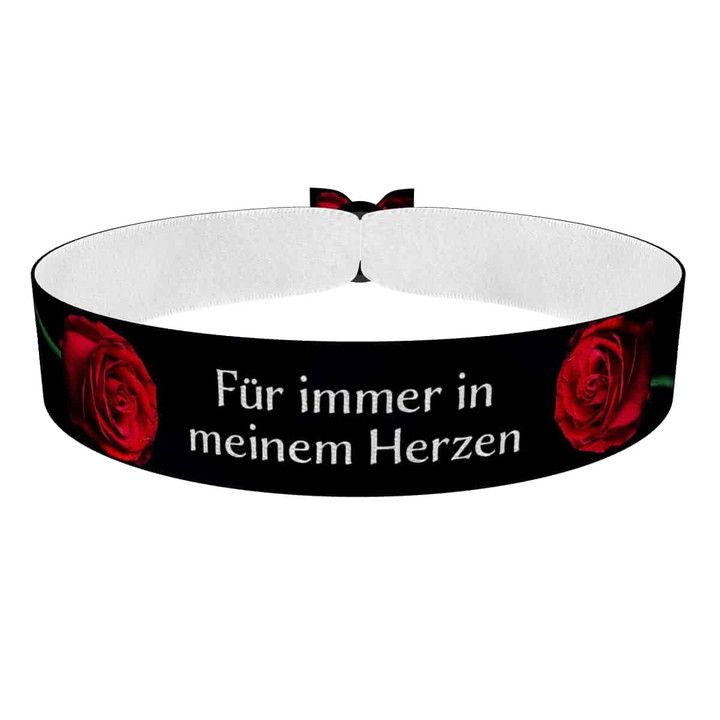 Zum Produkt Für immer in meinem Herzen Stoffarmband