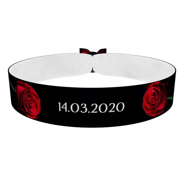 Zum Produkt Roses Datum Stoffarmband