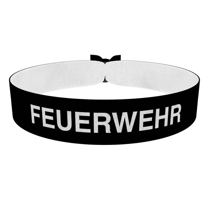 Zum Produkt Feuerwehr Stoffarmband schwarz