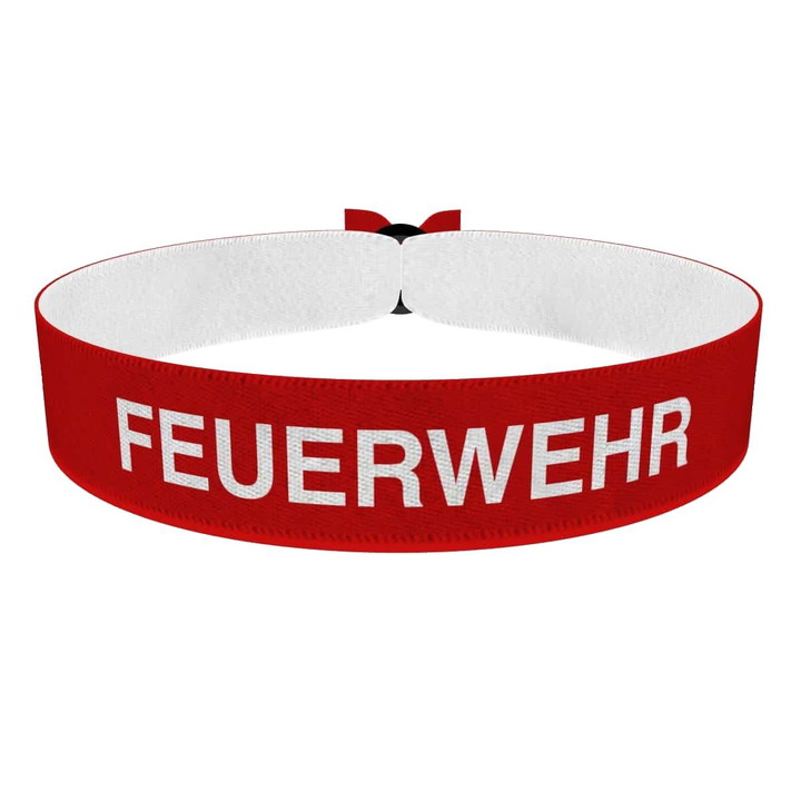 Zum Produkt Feuerwehr Stoffarmband rot