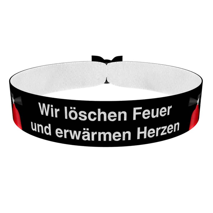 Zum Produkt Wir löschen Feuer und erwärmen Herzen Stoffarmband