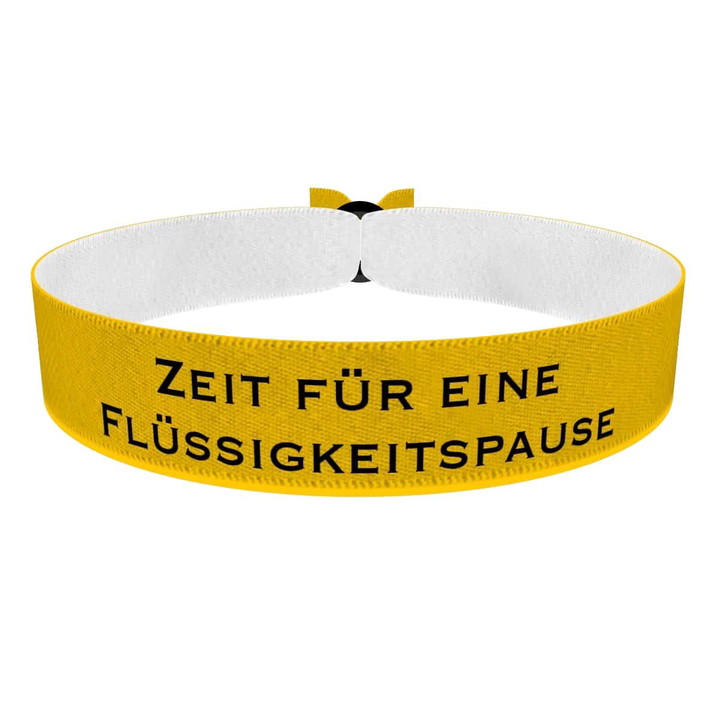 Zum Produkt Zeit für eine Flüssigkeitspause Stoffarmband