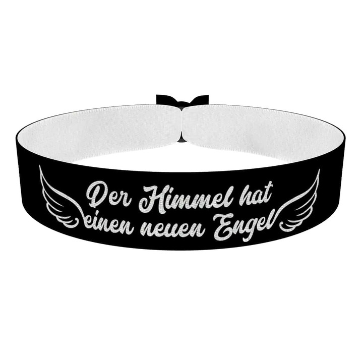 Zum Produkt Der Himmel hat einen neuen Engel Stoffarmband