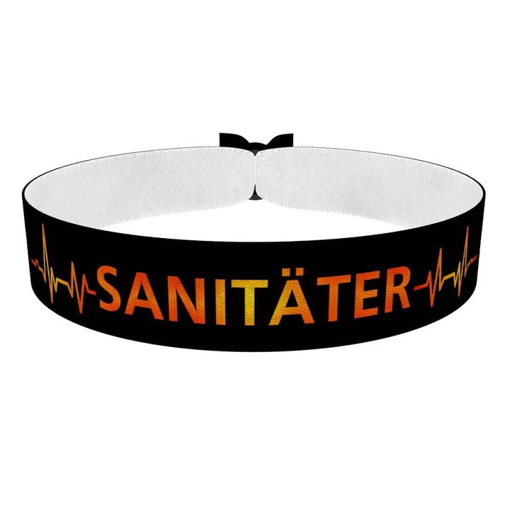 Zum Produkt Sanitäter Heartbeat Stoffarmband