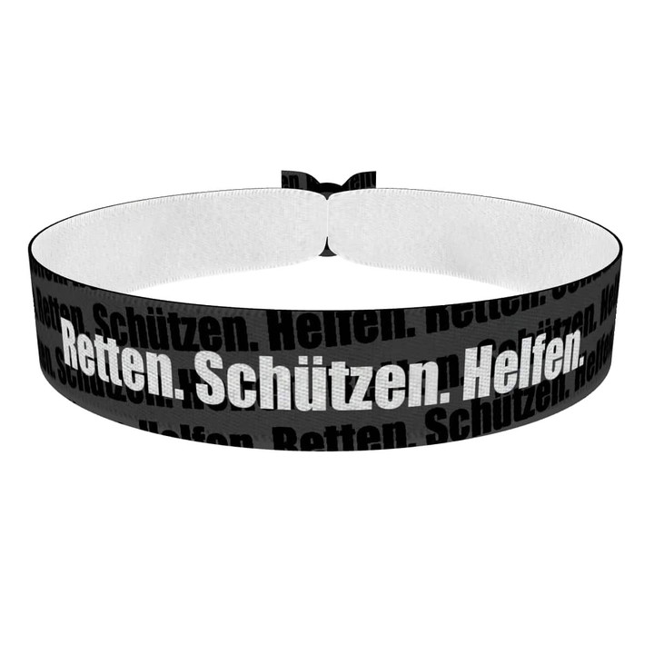 Zum Produkt Retten. Schützen. Helfen. Stoffarmband