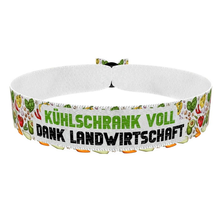 Zum Produkt Kühlschrank voll dank Landwirtschaft Stoffarmband