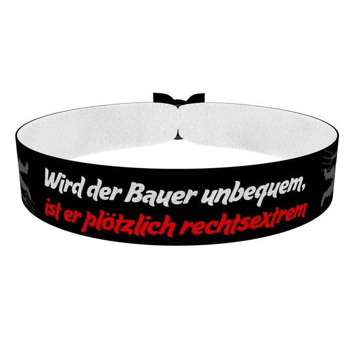 Zum Produkt Wird der Bauer umbequem Stoffarmband