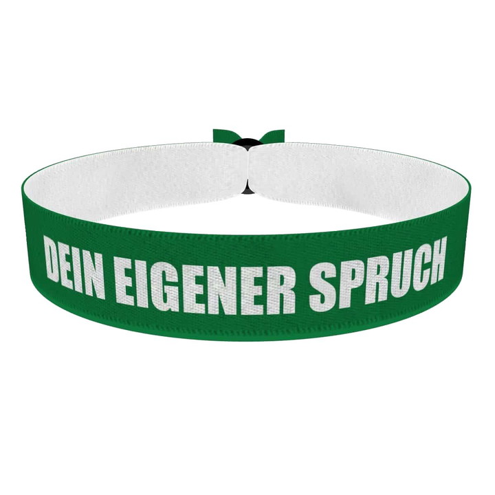 Zum Produkt Dein eigener Spruch Stoffarmband grün