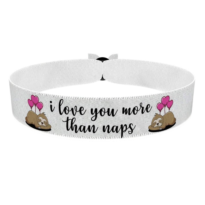 Zum Produkt I love you more than naps Stoffarmband