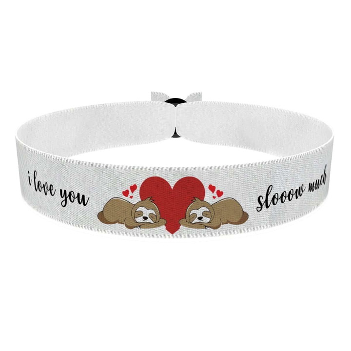 Zum Produkt I love you slooow much Stoffarmband