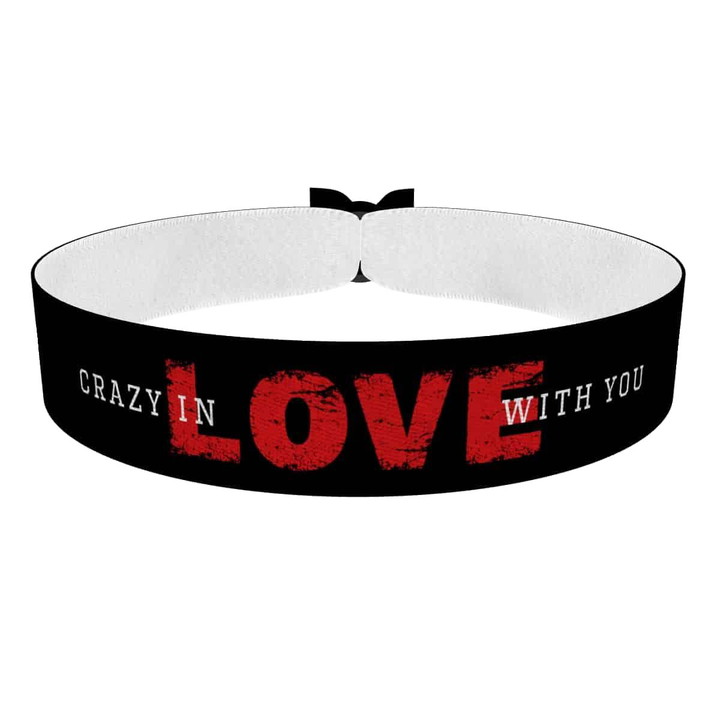 Zum Produkt Crazy in love with you Stoffarmband
