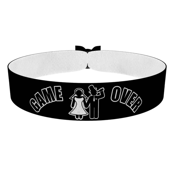 Zum Produkt Game Over Drunk JGA Junggesellenabschied Stoffarmband