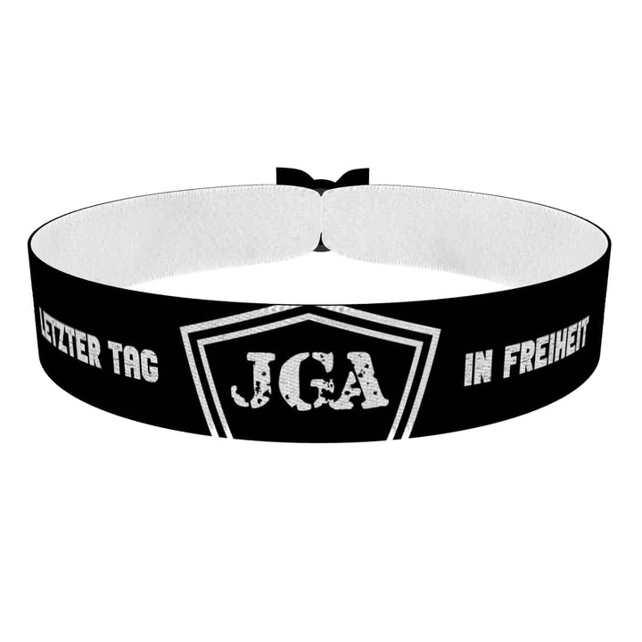 Zum Produkt Letzter Tag in Freiheit JGA Junggesellenabschied Stoffarmband