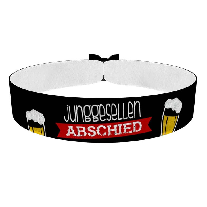 Zum Produkt Bier JGA Junggesellenabschied Stoffarmband