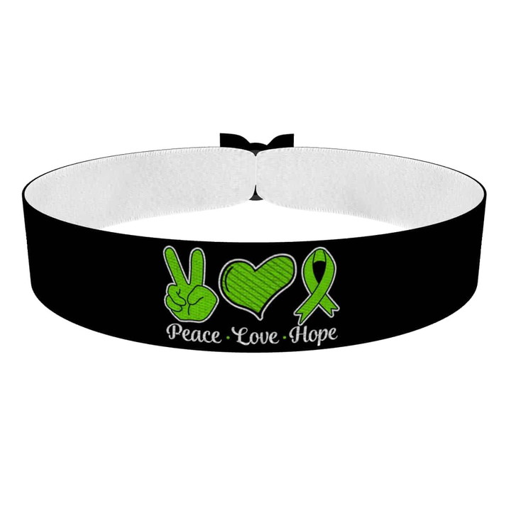 Zum Produkt Peace Love Hope Stoffarmband