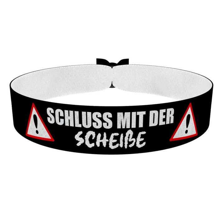 Zum Produkt Schluss mit der Scheiße Stoffarmband