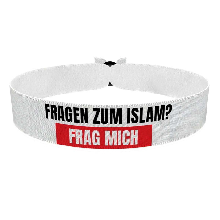Zum Produkt Fragen zum Islam Stoffarmband