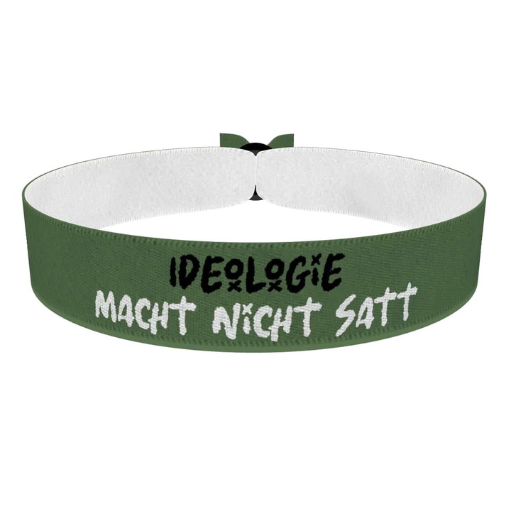 Zum Produkt Ideologie macht nicht satt Stoffarmband