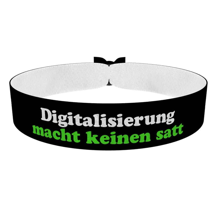 Zum Produkt Digitalisierung macht keinen satt Stoffarmband