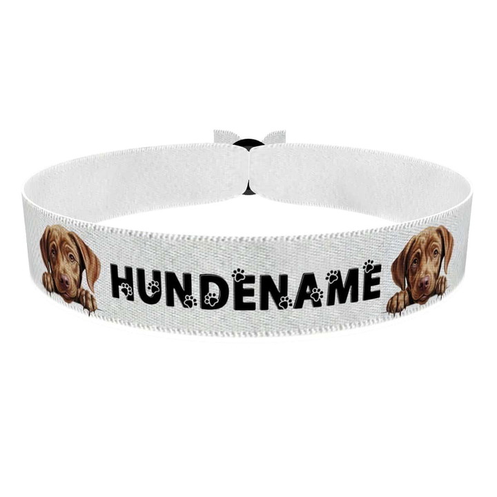 Zum Produkt Labrador Stoffarmband anpassbar mit Name